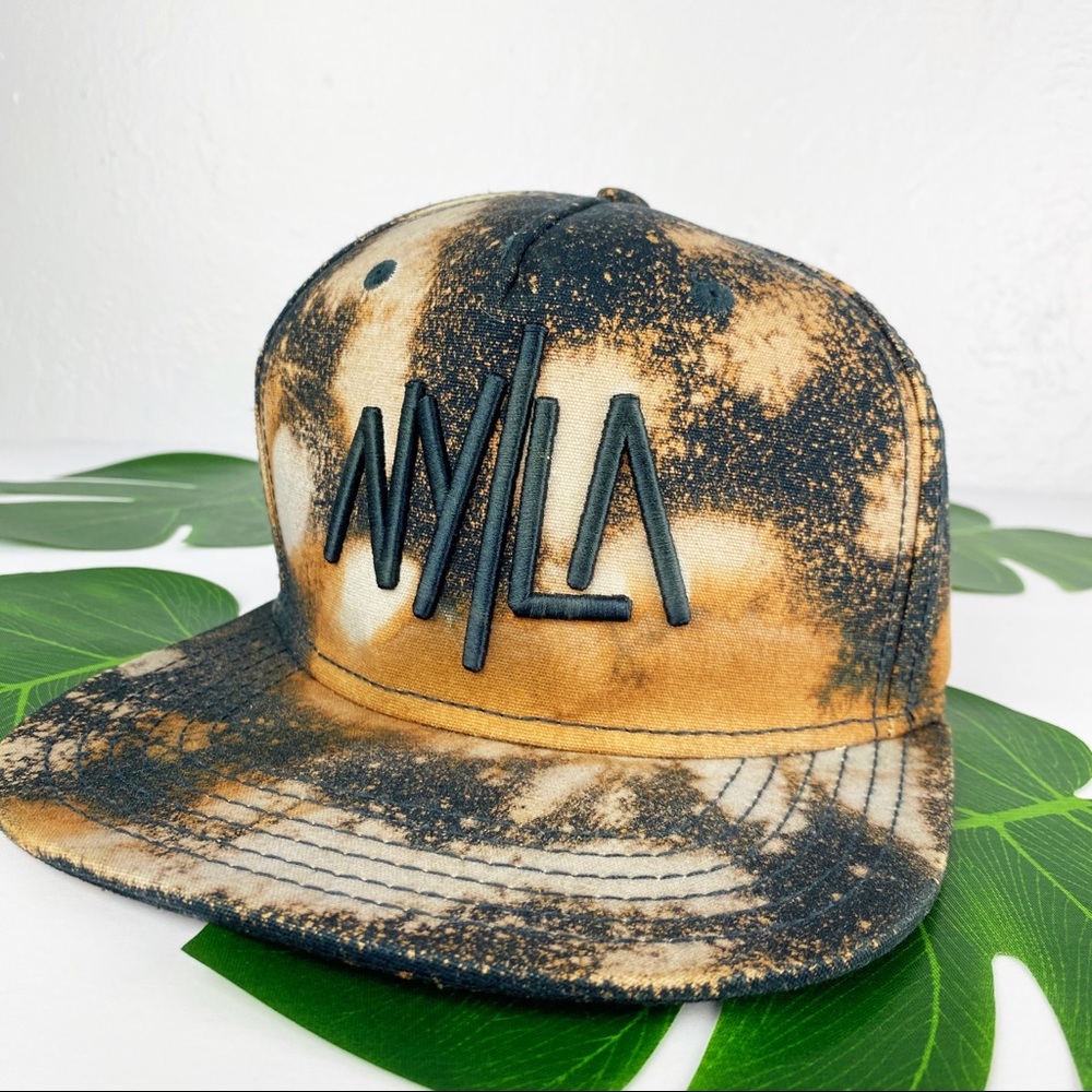 Custom NYLA cap Tie Dye Graffiti spray Snap back